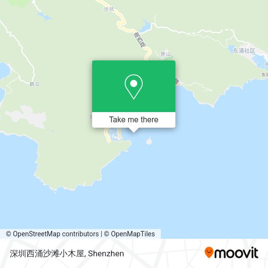 深圳西涌沙滩小木屋 map