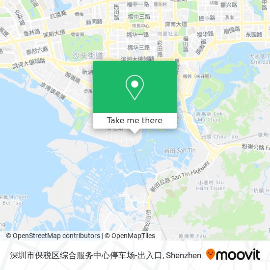 深圳市保税区综合服务中心停车场-出入口 map