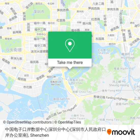 中国电子口岸数据中心深圳分中心(深圳市人民政府口岸办公室南) map