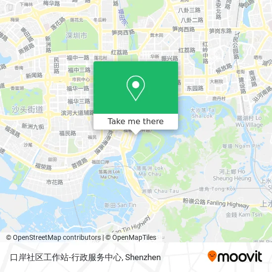 口岸社区工作站-行政服务中心 map