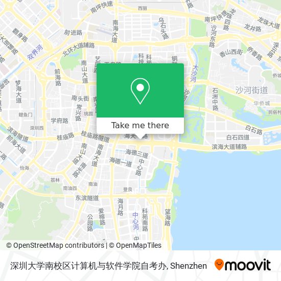 深圳大学南校区计算机与软件学院自考办 map