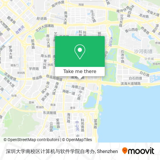 深圳大学南校区计算机与软件学院自考办 map
