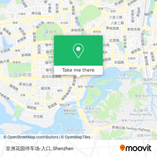 皇洲花园停车场-入口 map