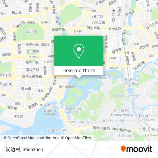 岗边村 map