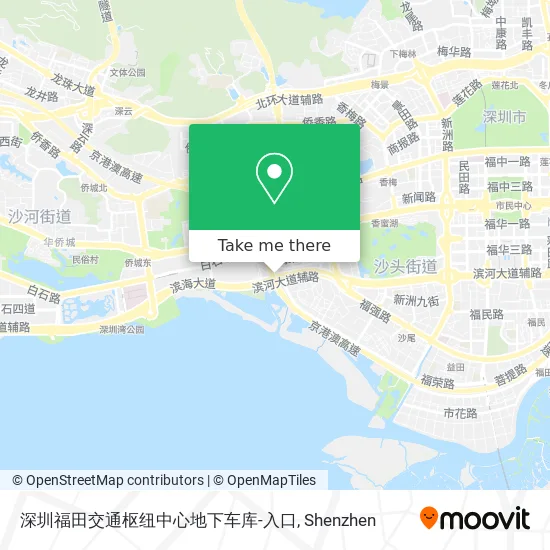 深圳福田交通枢纽中心地下车库-入口 map