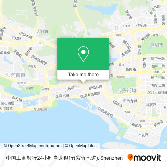 中国工商银行24小时自助银行(紫竹七道) map