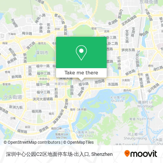 深圳中心公园C2区地面停车场-出入口 map