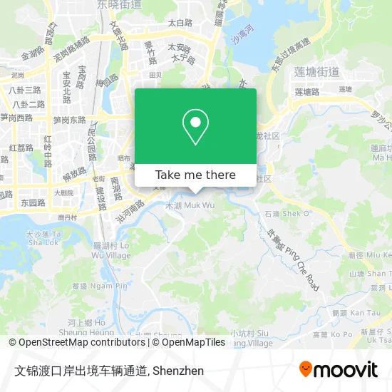 文锦渡口岸出境车辆通道 map