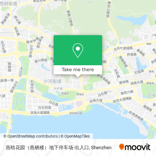 燕晗花园（燕栖楼）地下停车场-出入口 map