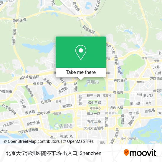 北京大学深圳医院停车场-出入口 map