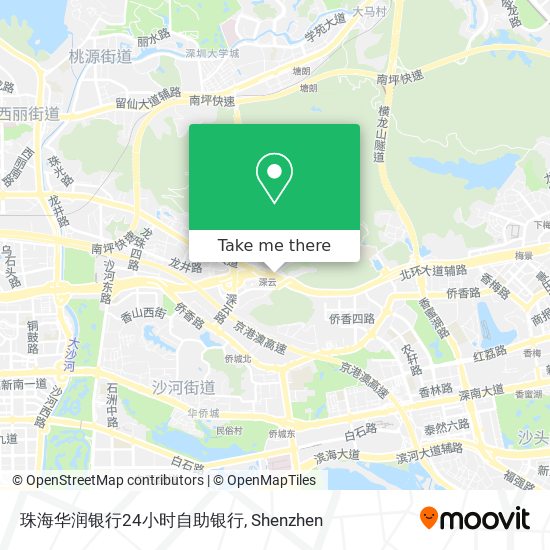 珠海华润银行24小时自助银行 map