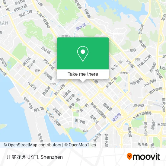 开屏花园-北门 map