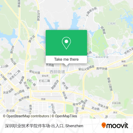 深圳职业技术学院停车场-出入口 map