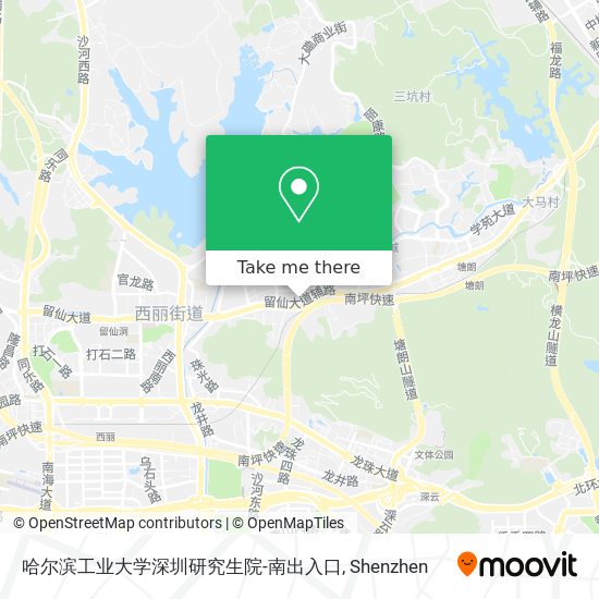 哈尔滨工业大学深圳研究生院-南出入口 map