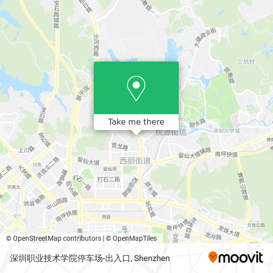 深圳职业技术学院停车场-出入口 map