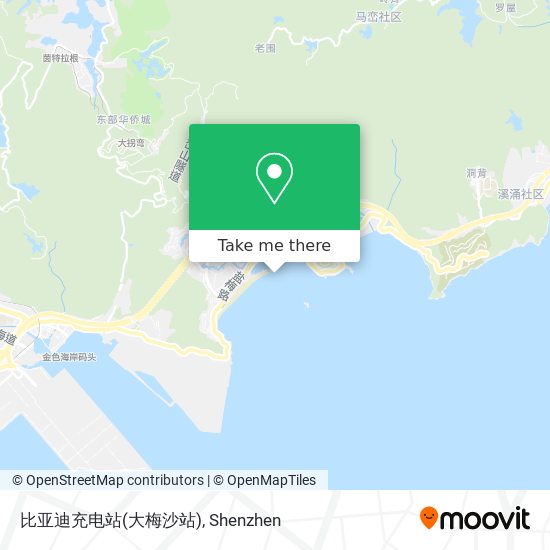 比亚迪充电站(大梅沙站) map