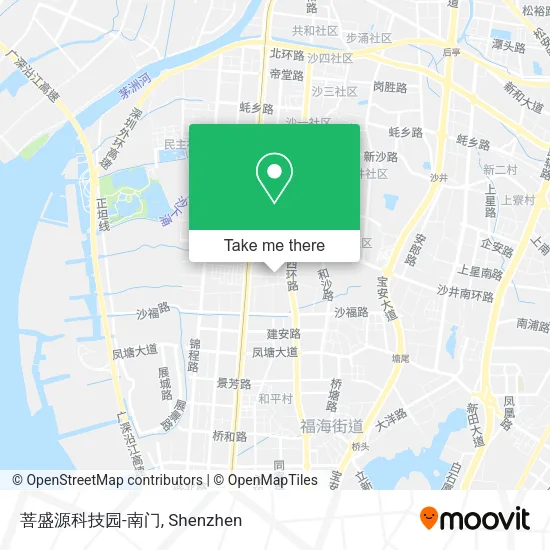 菩盛源科技园-南门 map