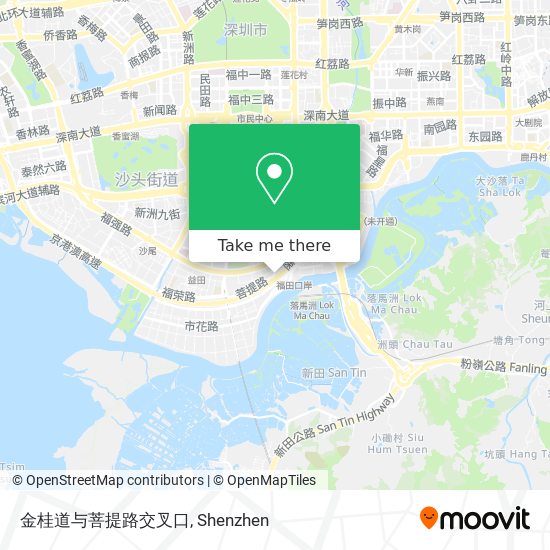 金桂道与菩提路交叉口 map