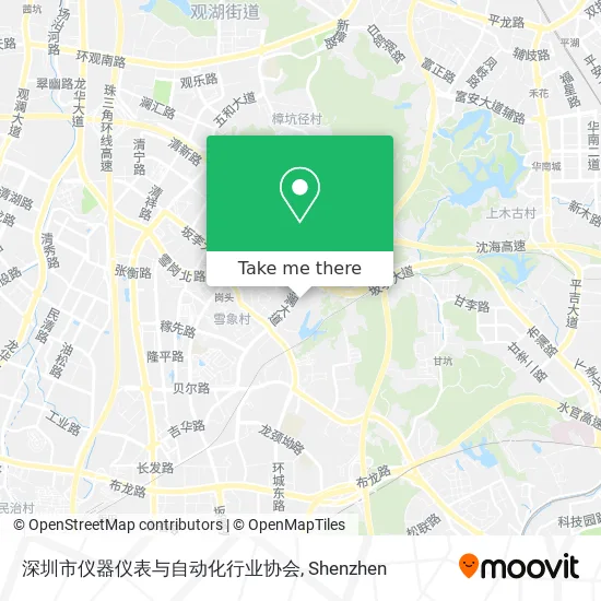 深圳市仪器仪表与自动化行业协会 map