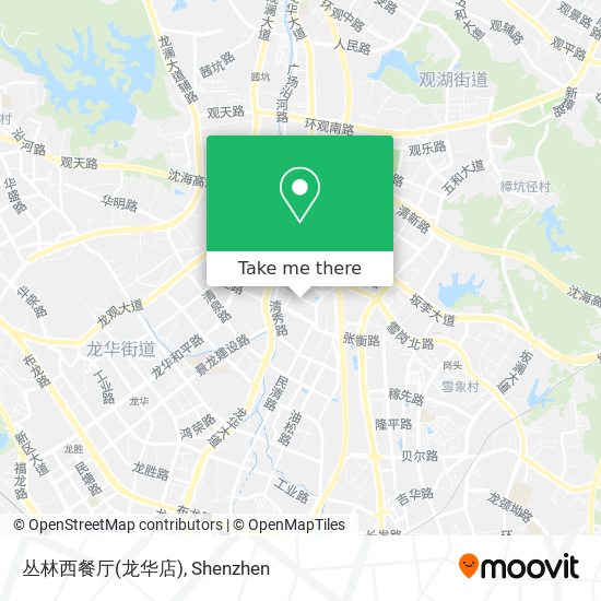 丛林西餐厅(龙华店) map