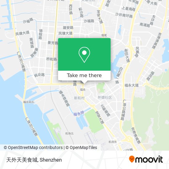 天外天美食城 map