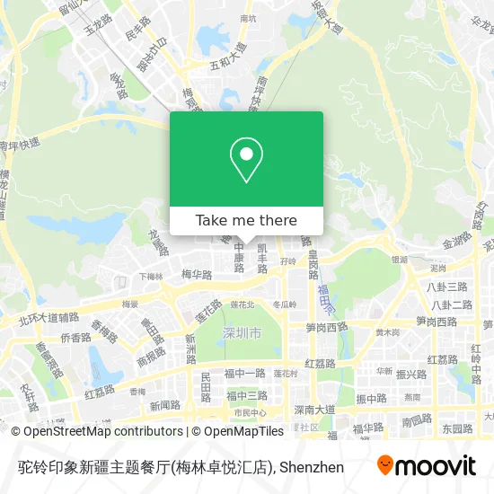 驼铃印象新疆主题餐厅(梅林卓悦汇店) map