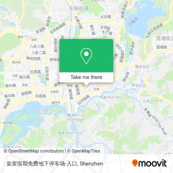 皇室假期免费地下停车场-入口 map