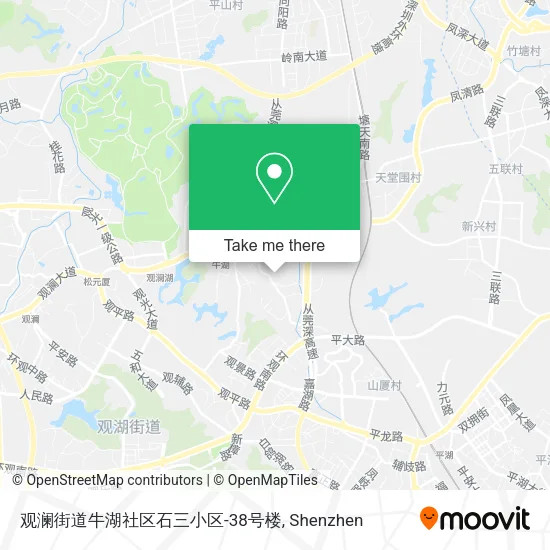 观澜街道牛湖社区石三小区-38号楼 map