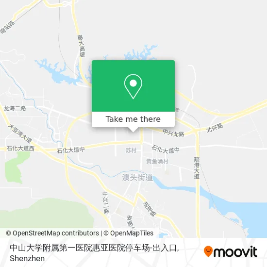 中山大学附属第一医院惠亚医院停车场-出入口 map