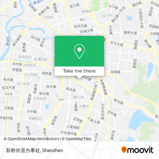 新桥街道办事处 map