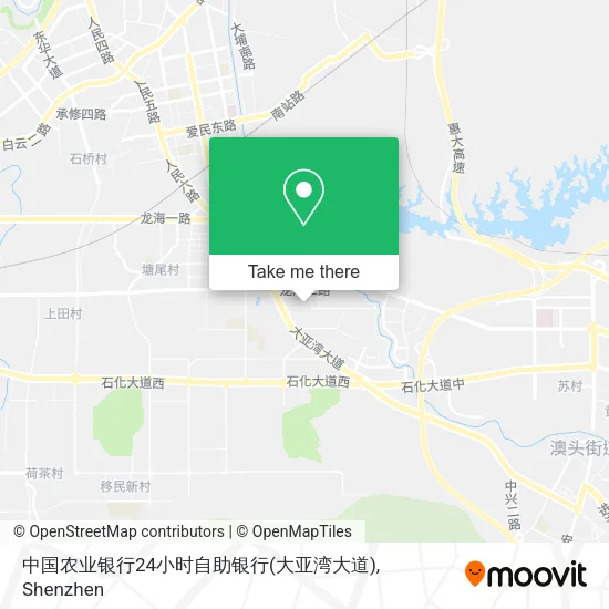 中国农业银行24小时自助银行(大亚湾大道) map