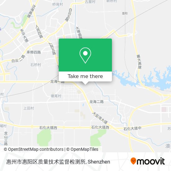 惠州市惠阳区质量技术监督检测所 map