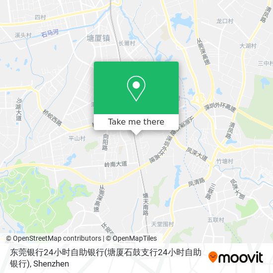 东莞银行24小时自助银行(塘厦石鼓支行24小时自助银行) map