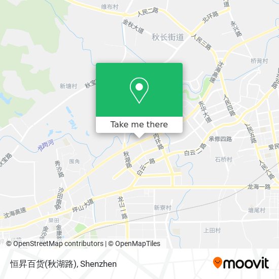恒昇百货(秋湖路) map