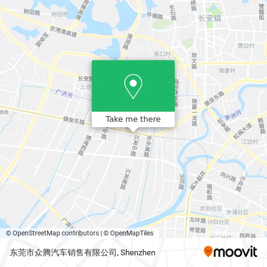 东莞市众腾汽车销售有限公司 map