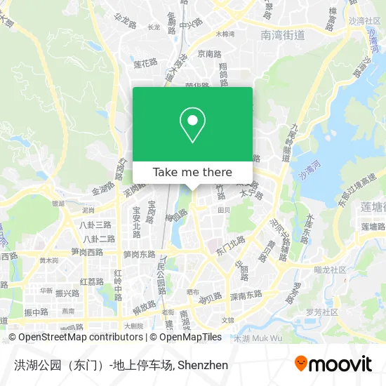 洪湖公园（东门）-地上停车场 map