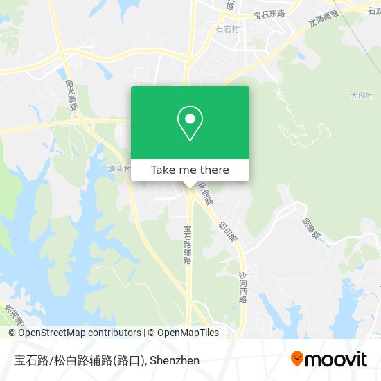 宝石路/松白路辅路(路口) map