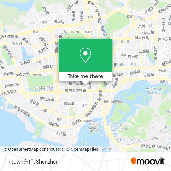 in town东门 map