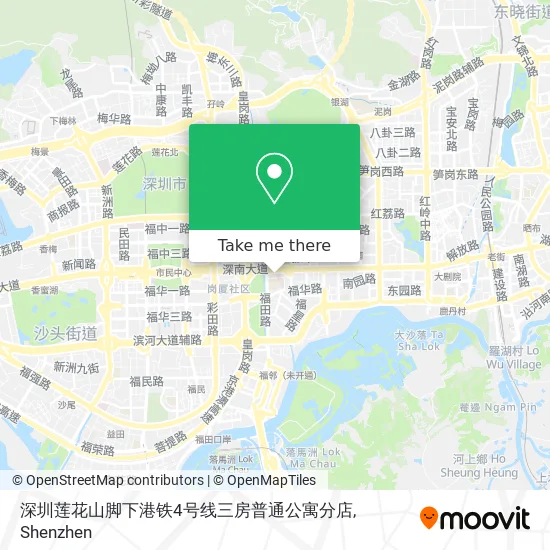深圳莲花山脚下港铁4号线三房普通公寓分店 map