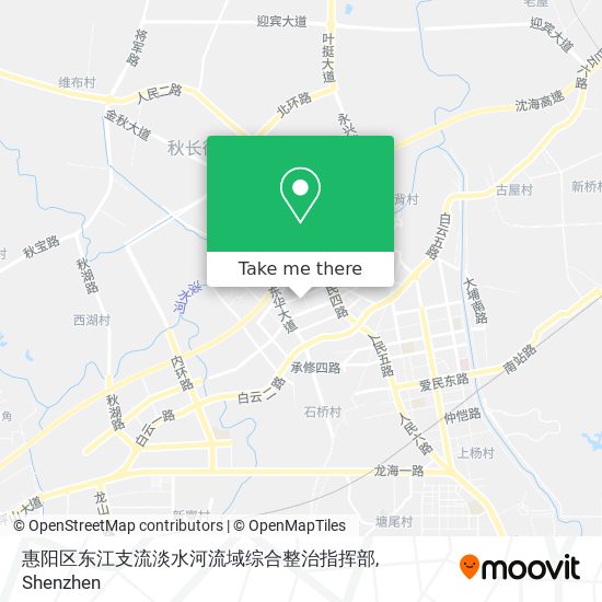 惠阳区东江支流淡水河流域综合整治指挥部 map
