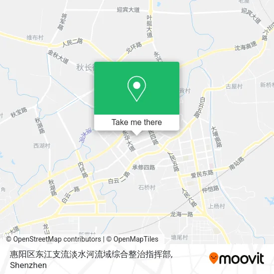 惠阳区东江支流淡水河流域综合整治指挥部 map