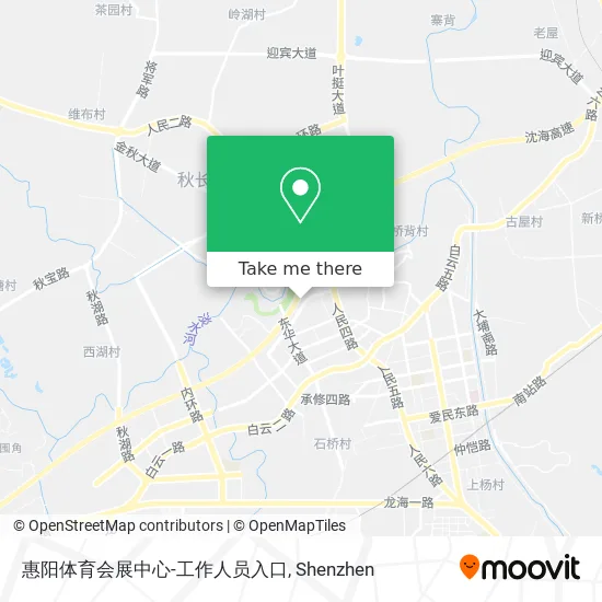 惠阳体育会展中心-工作人员入口 map