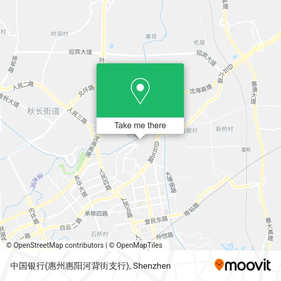 中国银行(惠州惠阳河背街支行) map