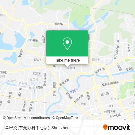 星巴克(东莞万科中心店) map