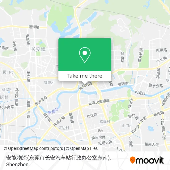 安能物流(东莞市长安汽车站行政办公室东南) map