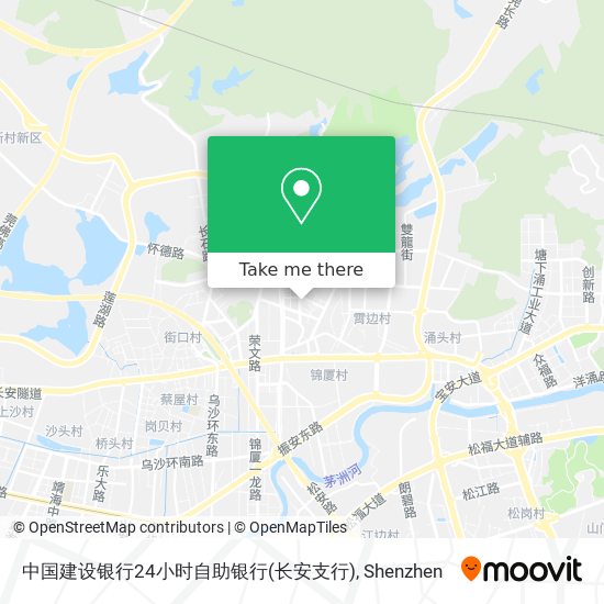 中国建设银行24小时自助银行(长安支行) map