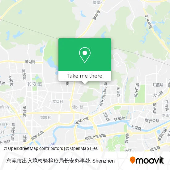 东莞市出入境检验检疫局长安办事处 map