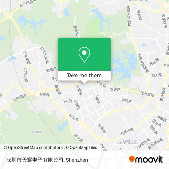 深圳市天耀电子有限公司 map