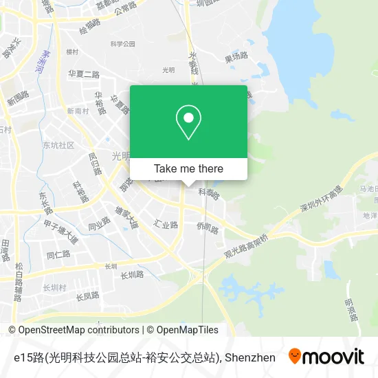 e15路(光明科技公园总站-裕安公交总站) map