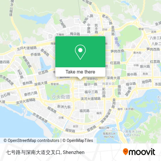 七号路与深南大道交叉口 map